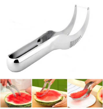 Stainless Steel Watermelon Slicer Knife Kitchen Gadget Corer Fruit Tools