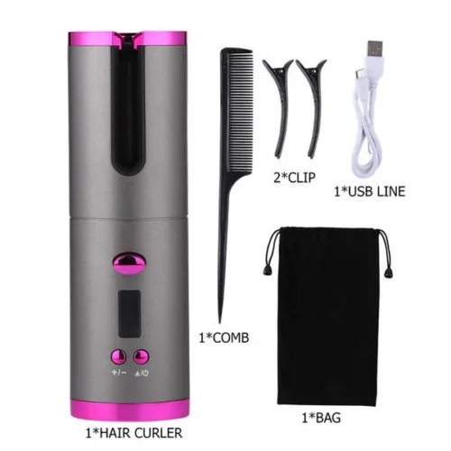LCD Handheld Cordless Automatic Hair Curler - GP693